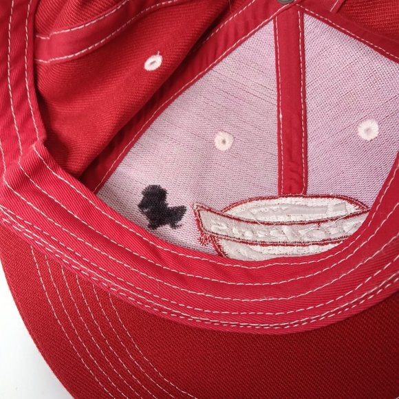 Dickies XL Fitted Cap Red Canvas Logo Acrylic Wool Blend Hat Workwear READ - Picture 9 of 10